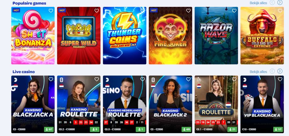 kansino casino spellen