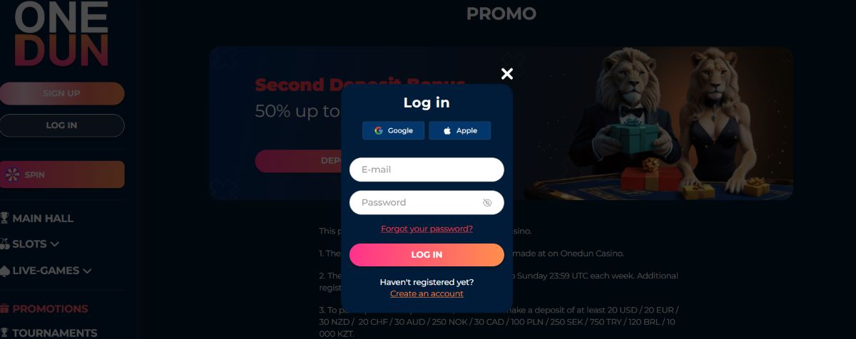 hoe activeer je de onedun ccasino tweede stortingsbonus stappenplan